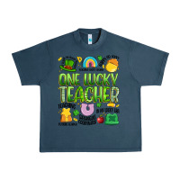 Midnight Navy one lucky teacher lucky charm Urban Heavy Tee - Artiststas
