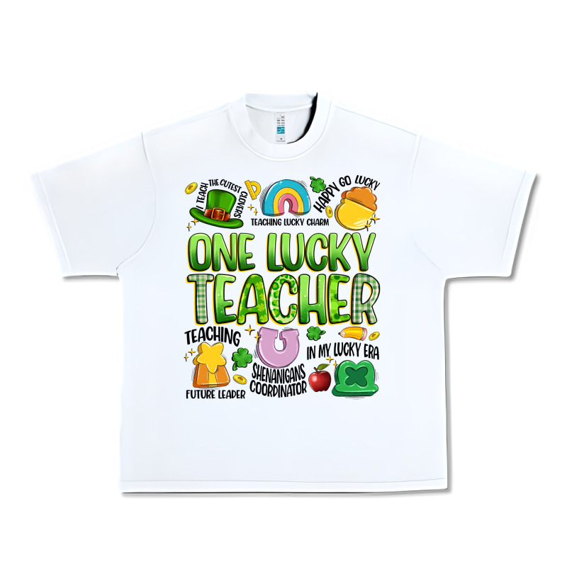 One Lucky Teacher Lucky Charm Urban Heavy Tee by Artiststas | Teevron