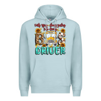 Blue Mist early rising always smiling safe driving bus drive Premium Hoodie - MaliasSmallBusiness