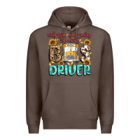 Coffee early rising always smiling safe driving bus drive Premium Hoodie - MaliasSmallBusiness