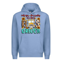 Colony Blue early rising always smiling safe driving bus drive Premium Hoodie - MaliasSmallBusiness