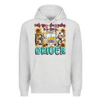 Dove Grey early rising always smiling safe driving bus drive Premium Hoodie - MaliasSmallBusiness