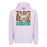 Lilac early rising always smiling safe driving bus drive Premium Hoodie - MaliasSmallBusiness