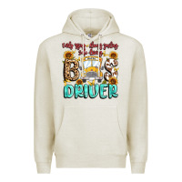 Oatmeal Heather early rising always smiling safe driving bus drive Premium Hoodie - MaliasSmallBusiness