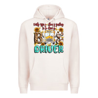 Pale Pink early rising always smiling safe driving bus drive Premium Hoodie - MaliasSmallBusiness