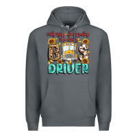 Rock early rising always smiling safe driving bus drive Premium Hoodie - MaliasSmallBusiness