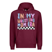Burgundy in my wrestling mom era Premium Hoodie - MaliasSmallBusiness