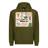 Army Green hunting life Premium Hoodie - MaliasSmallBusiness