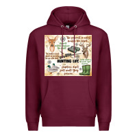 Burgundy hunting life Premium Hoodie - MaliasSmallBusiness