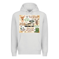 Dove Grey hunting life Premium Hoodie - MaliasSmallBusiness