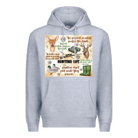 Heather Grey hunting life Premium Hoodie - MaliasSmallBusiness