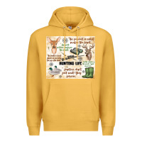 Mustard hunting life Premium Hoodie - MaliasSmallBusiness