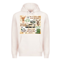 Pale Pink hunting life Premium Hoodie - MaliasSmallBusiness