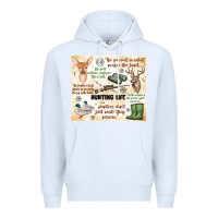 White hunting life Premium Hoodie - MaliasSmallBusiness