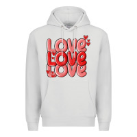 Dove Grey love valentines day Premium Hoodie - MaliasSmallBusiness