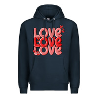 Navy love valentines day Premium Hoodie - MaliasSmallBusiness