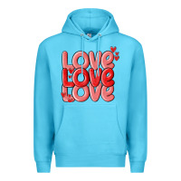 Ocean Blue love valentines day Premium Hoodie - MaliasSmallBusiness