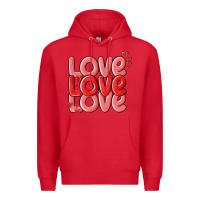Red love valentines day Premium Hoodie - MaliasSmallBusiness
