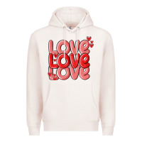 Pale Pink love valentines day Premium Hoodie - MaliasSmallBusiness