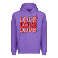 Purple love valentines day Premium Hoodie - MaliasSmallBusiness