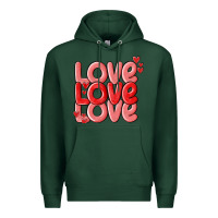 Sports Green love valentines day Premium Hoodie - MaliasSmallBusiness