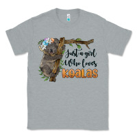 Heather Grey just a girl who loves koalas Classic Tee - BarkalooDesign