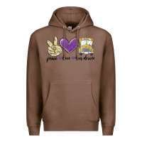 Chestnut peace love bus driver Premium Hoodie - MaliasSmallBusiness