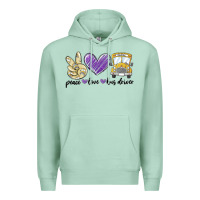 Seafoam peace love bus driver Premium Hoodie - MaliasSmallBusiness