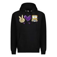 Black peace love bus driver Premium Hoodie - MaliasSmallBusiness