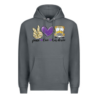 Rock peace love bus driver Premium Hoodie - MaliasSmallBusiness