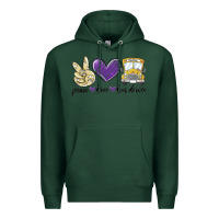 Sports Green peace love bus driver Premium Hoodie - MaliasSmallBusiness