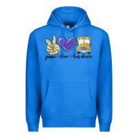 True Royal peace love bus driver Premium Hoodie - MaliasSmallBusiness