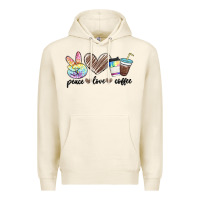 Tofu peace love coffee Premium Hoodie - MaliasSmallBusiness