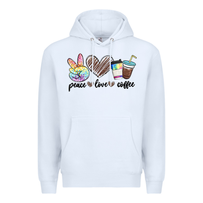 Peace Love Coffee Premium Hoodie by MaliasSmallBusiness | Teevron
