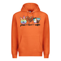 Carrot peace love coffee Premium Hoodie - MaliasSmallBusiness