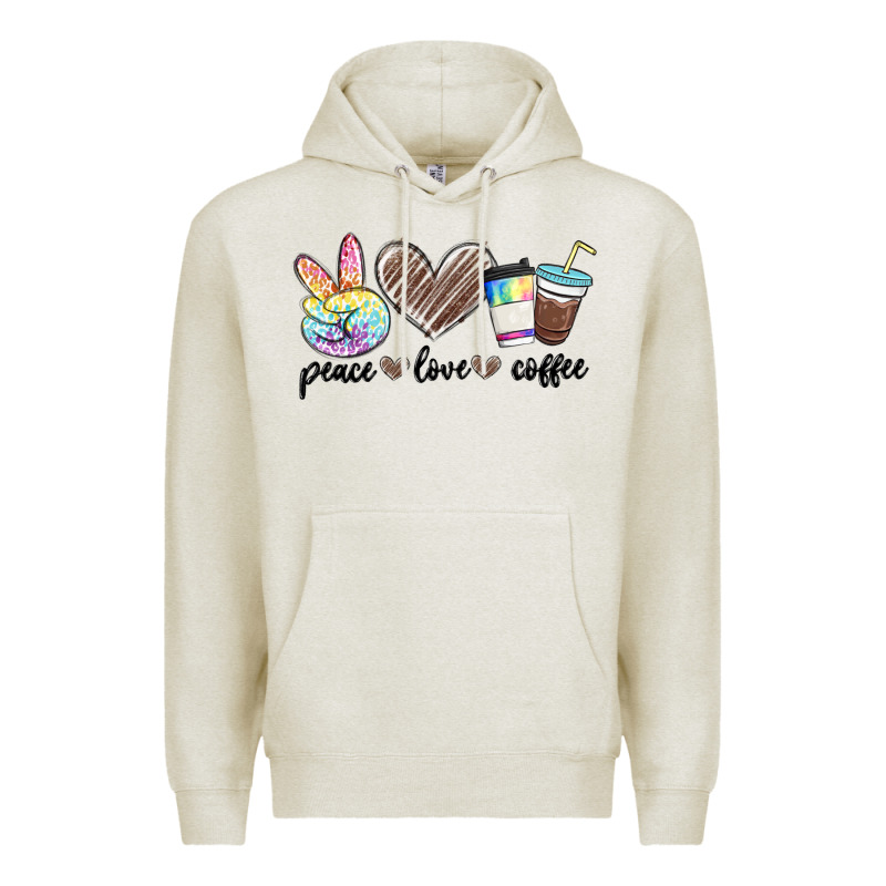 Peace Love Coffee Premium Hoodie by MaliasSmallBusiness | Teevron