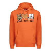 Carrot peace love eyes Premium Hoodie - MaliasSmallBusiness