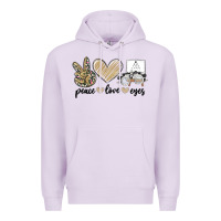 Lilac peace love eyes Premium Hoodie - MaliasSmallBusiness