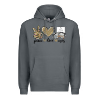Rock peace love eyes Premium Hoodie - MaliasSmallBusiness
