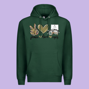Peace Love Eyes Premium Hoodie Designed By Maliassmallbusiness