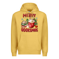 Antique Gold merry booksmas Premium Hoodie - MaliasSmallBusiness