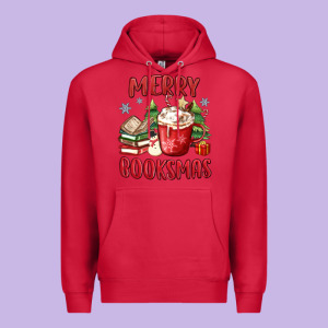 Merry Booksmas Premium Hoodie Designed By Maliassmallbusiness