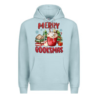 Blue Mist merry booksmas Premium Hoodie - MaliasSmallBusiness