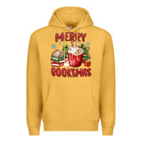 Mustard merry booksmas Premium Hoodie - MaliasSmallBusiness