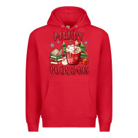 Red merry booksmas Premium Hoodie - MaliasSmallBusiness