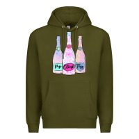 Army Green pop clink fizz champagne bubbly Premium Hoodie - MaliasSmallBusiness