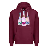 Burgundy pop clink fizz champagne bubbly Premium Hoodie - MaliasSmallBusiness