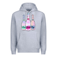Heather Grey pop clink fizz champagne bubbly Premium Hoodie - MaliasSmallBusiness