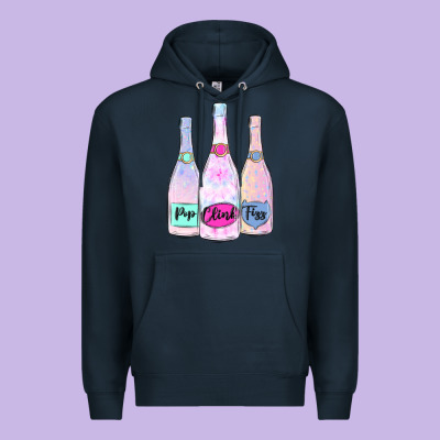 Premium Hoodie pop clink fizz champagne bubbly