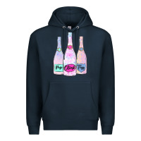 Navy pop clink fizz champagne bubbly Premium Hoodie - MaliasSmallBusiness